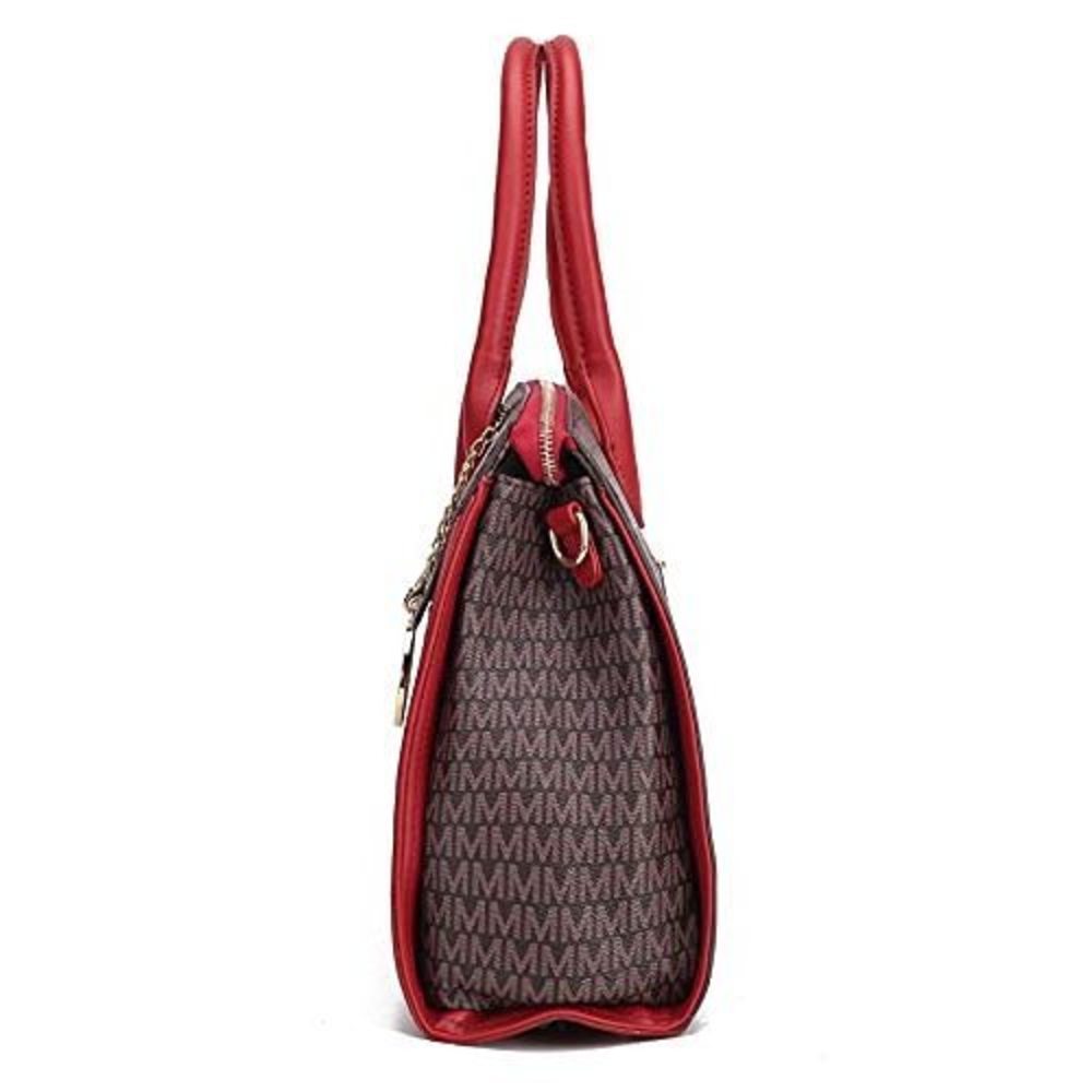Modern Mkf Crossbody Strap Satchel For – Pu Textured Top Handle Pocketbook – - Picture 5 of 7